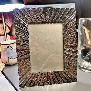 Z Gallerie Silver Textured Picture Frame 8x10 – Fits 5x7 Photo Modern Decor